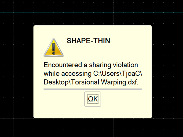 Najczęściej zadawane pytania 005036 | Podczas importowania pliku DXF do Shape-Thin zauważyłem naruszenie zasad udostępniania. W czym problem?