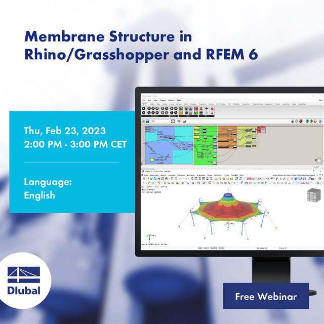 Konstrukcja membranowa w Rhino/Grasshopper i RFEM 6