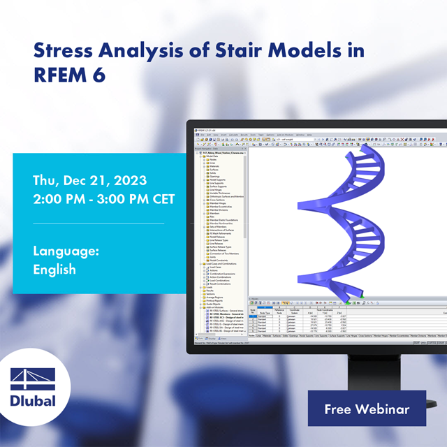 Analiza naprężeń w modelach schodów w RFEM 6