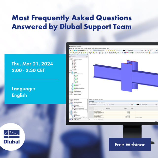 Najczęściej zadawane pytania, na które odpowiada zespół pomocy technicznej firmy Dlubal