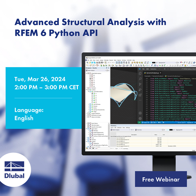 Zaawansowana analiza statyczno-wytrzymałościowa z RFEM 6 Python API