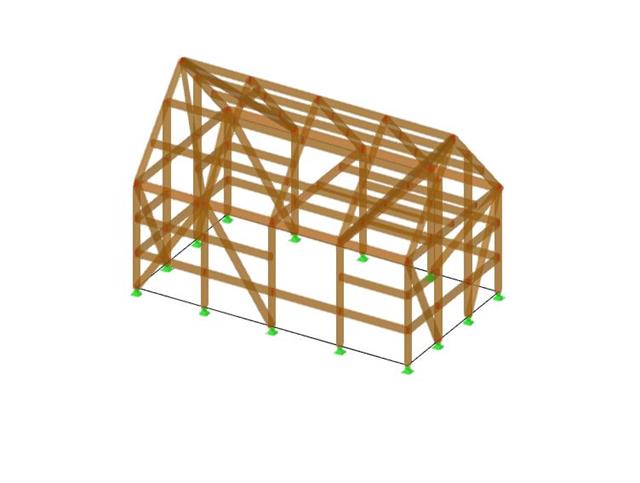 Model 000000 | Drewniany budynek szkieletowy